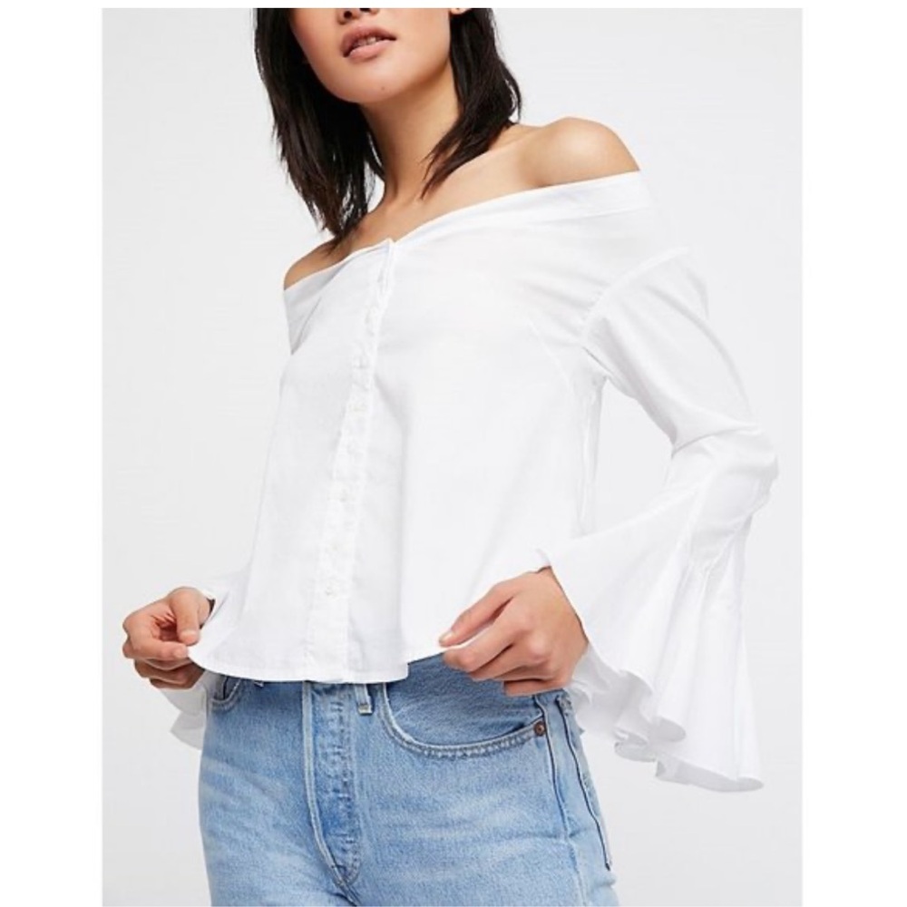 Free People March To The Beat Off Shoulder Top